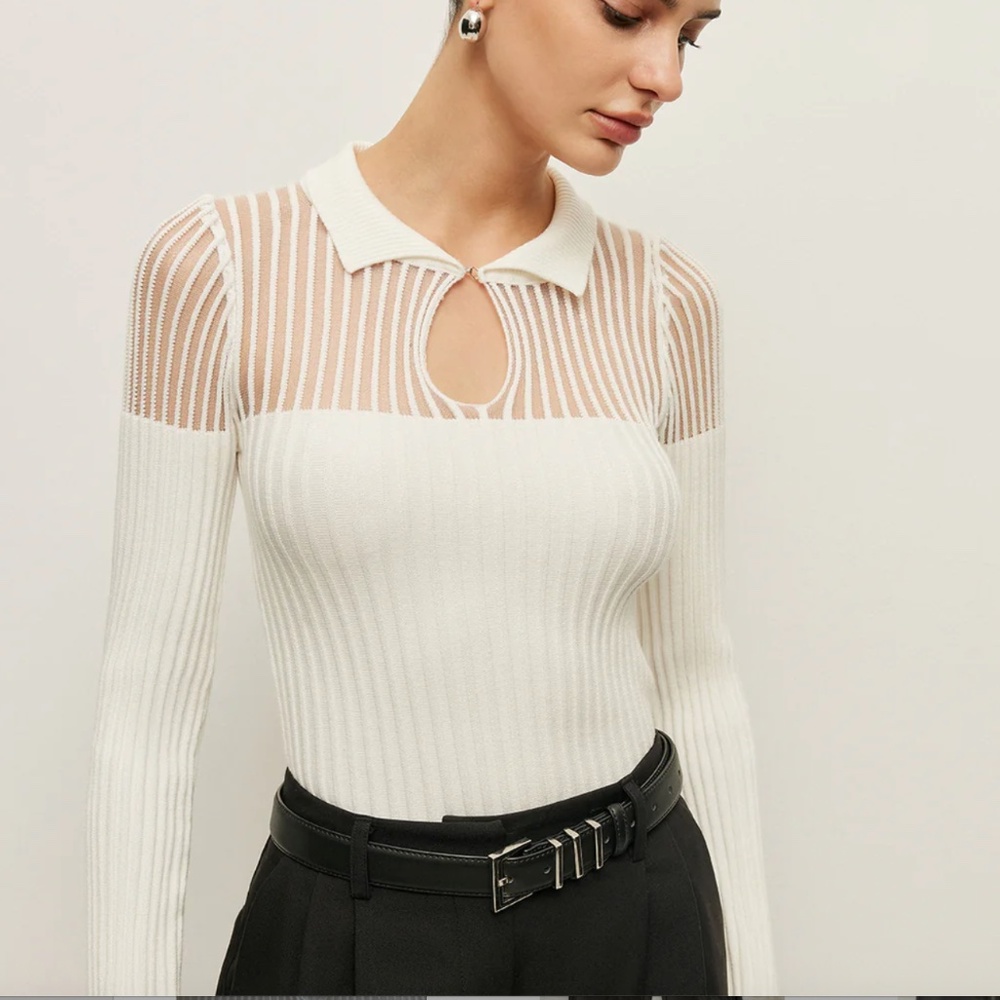 Commense White collared shirt